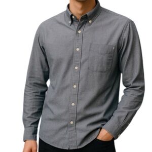 TIMBERLAND Mens Brushed Cotton Button Down Shirt Long Sleeve Logo Slim Fit S